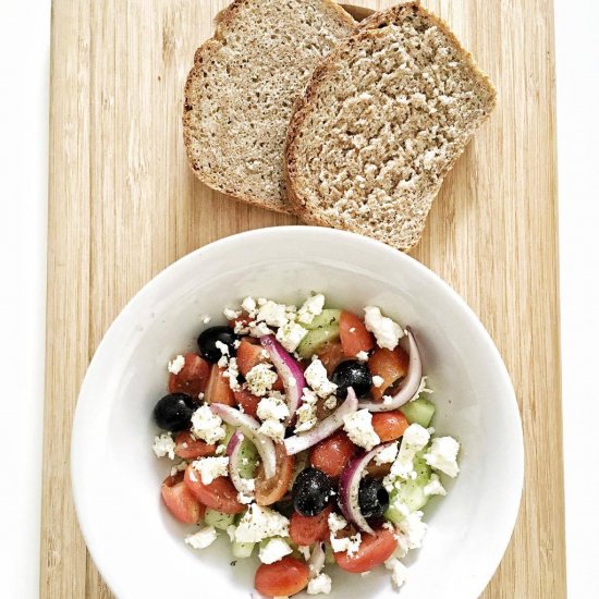 Wholemeal Bread Loaf & Greek Salad