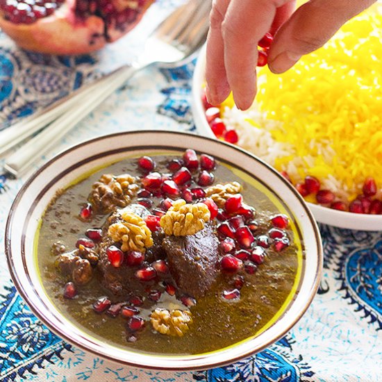 Persian Pomegranate & Walnut Stew