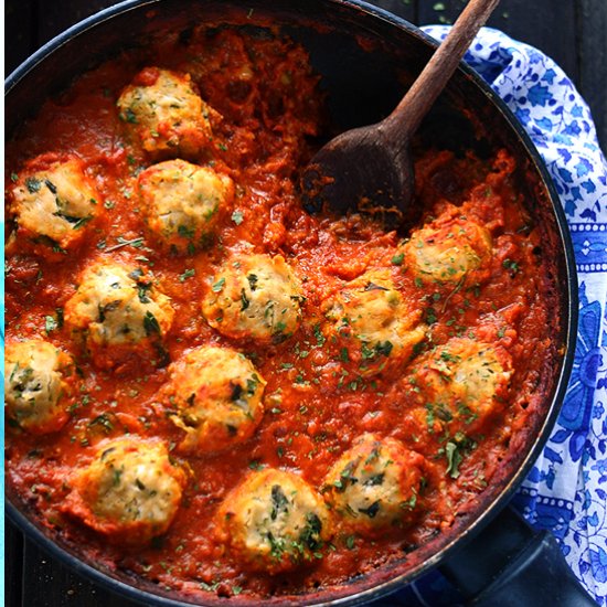 Chickpea Dumplings in Tomato Curry