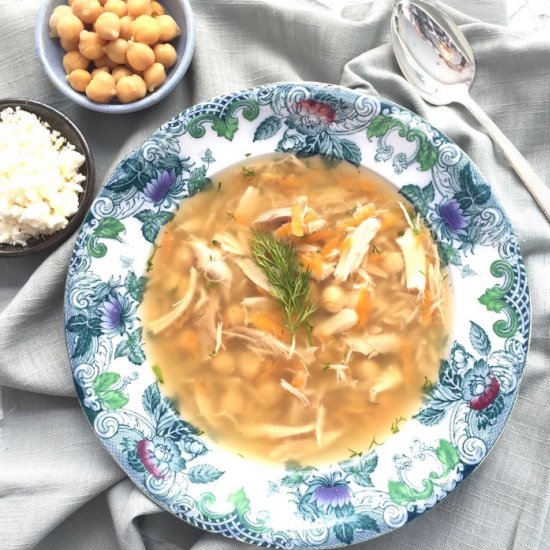 Greek Orzo Chicken Soup