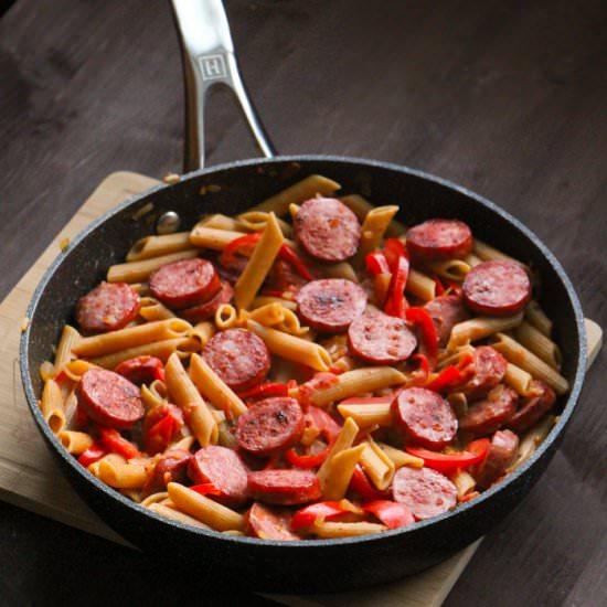 Spicy Sausage & Peppers Penne