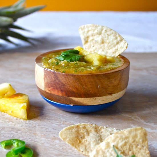 Spicy Pineapple & Tomatillo Salsa