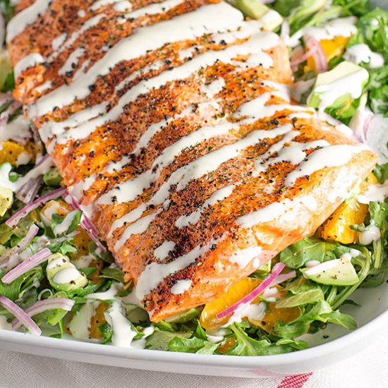 Salmon w/ Citrus & Avocado Salad