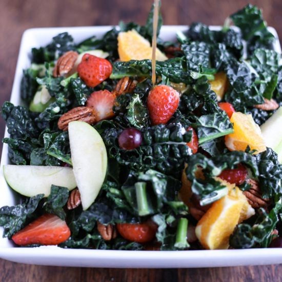 Kale Fruit Salad with Orange Vinaigrette