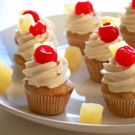 Pineapple Inside-Out Cupcakes