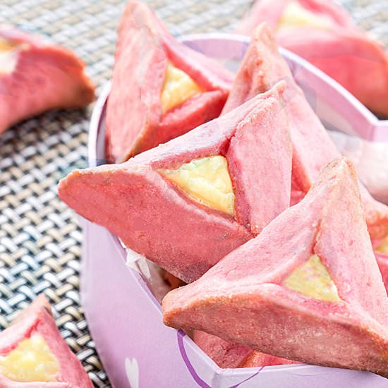 Strawberry Shortbread Hamentashen