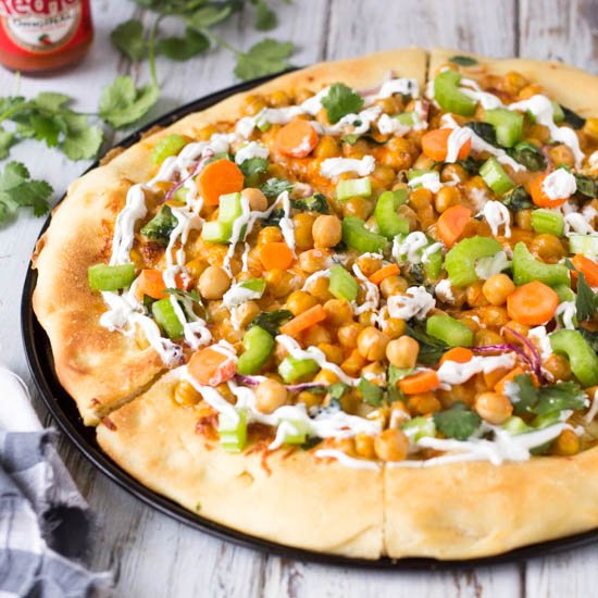 Buffalo Chickpea Pizza