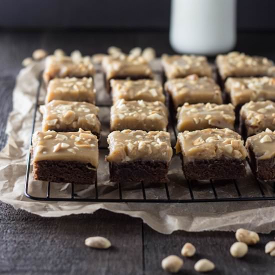 Brownies with Peanut Butter Ganache