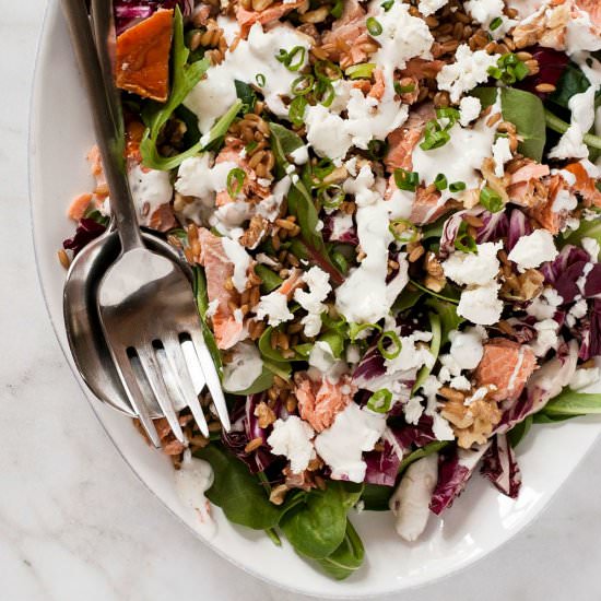 Smoked Salmon, Farro & Goat Cheese