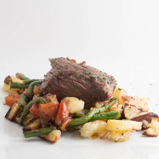 Steak & Sautéd Vegetables