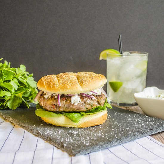 Lamb Burgers with Cilantro Aioli