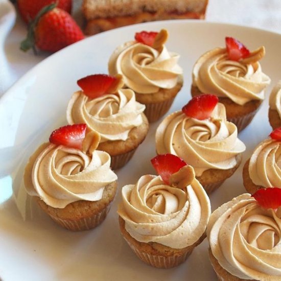 Peanut Butter & Jelly Cupcakes