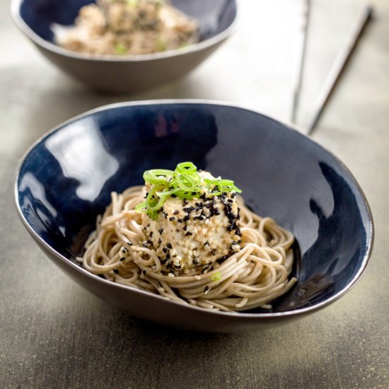 Sesame Tofu With Soba and Green Tea