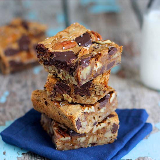 Chocolate Dulce de Leche Blondies