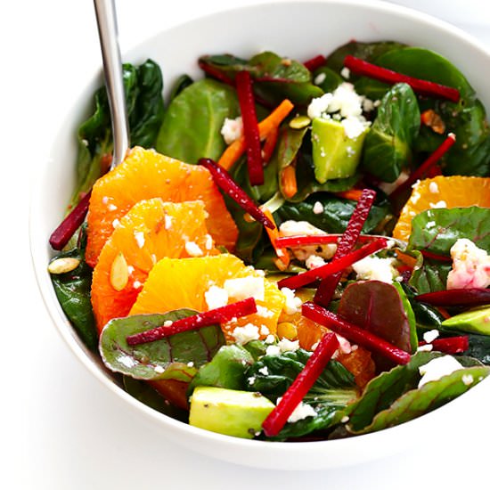 Green Salad with Oranges & Beets