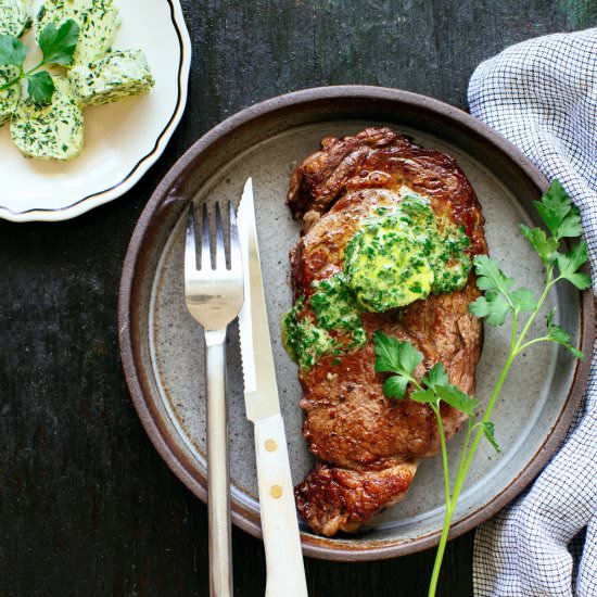 Seared Steak with Garlic Butter