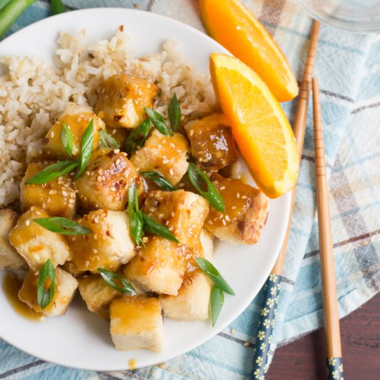 Crispy Orange Ginger Tofu