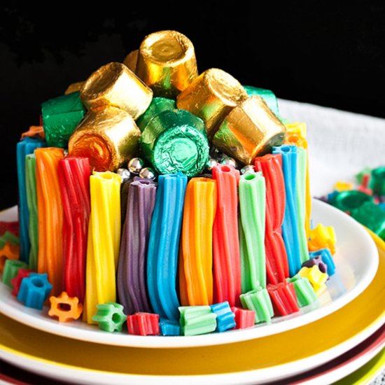 Rainbow Twizzler Cake