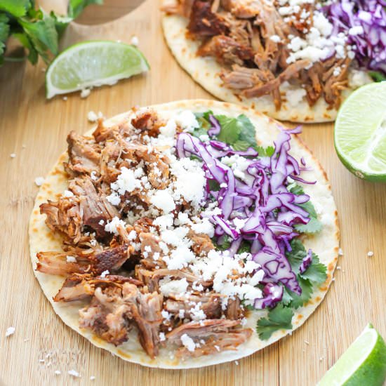 Slow Cooker Pulled Pork Tacos