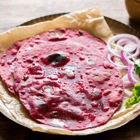 Whole Wheat Beetroot Paratha