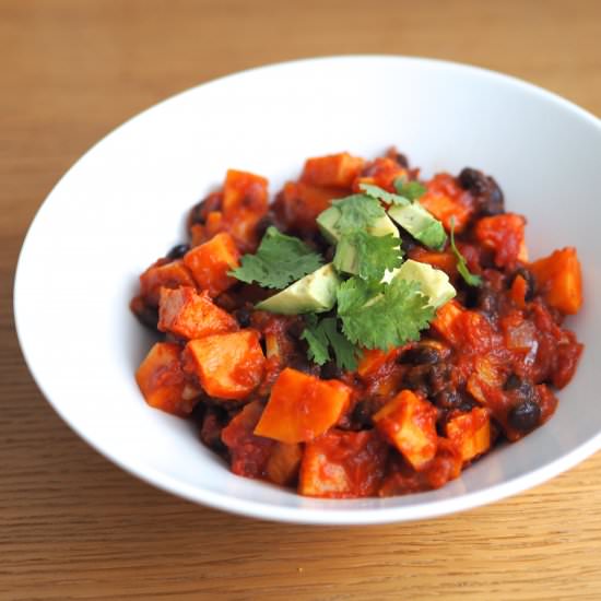 Sweet Potato and Black Bean Chilli