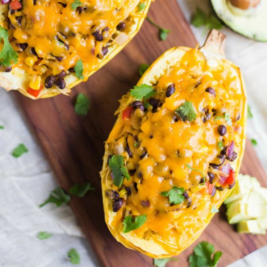 Spaghetti Squash Burrito Bowls