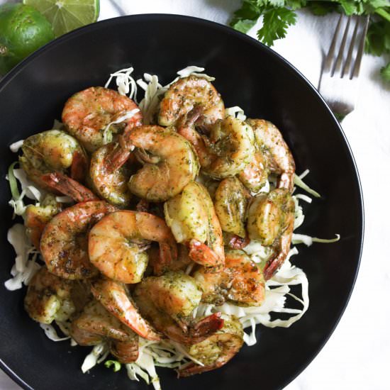 Spicy Cilantro Garlic Shrimp