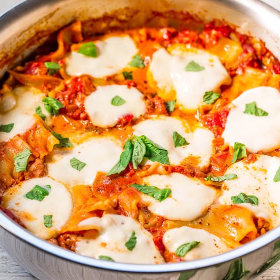 Easy 30-Minute One-Skillet Lasagna