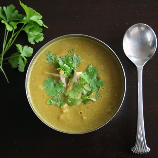 Curried Chestnut and Lentil Soup