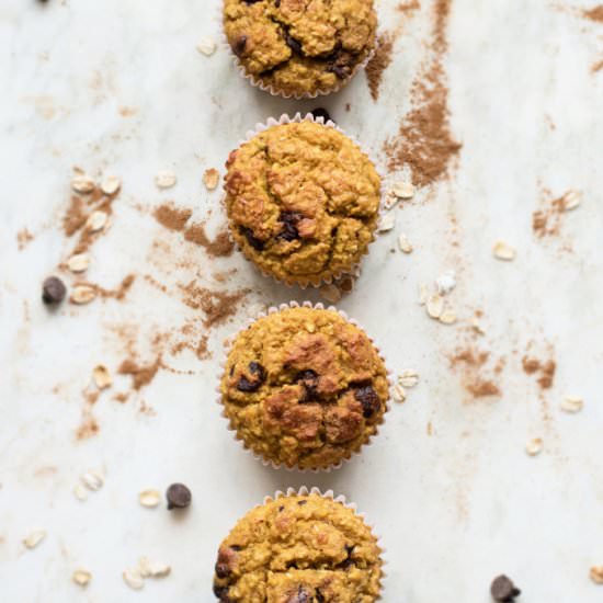 GF Dark Chocolate Pumpkin Muffins