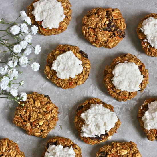 Mini Carrot Cake Oatmeal Cookies