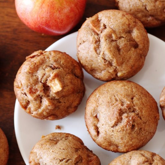 Vegan Banana Apple Muffins