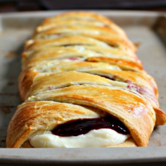 Raspberry Cream Cheese Pastry Braid