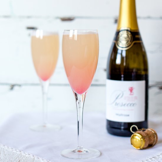 Rhubarb & Orange Prosecco Cocktail