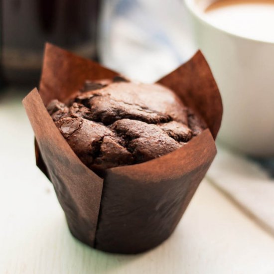 Double Chocolate Sweet Potato Muffins