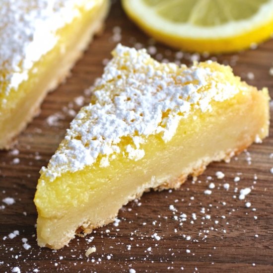 Lemon Bars w/ Lavender & Limoncello