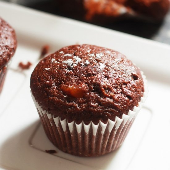 Eggless Chocolate Muffins