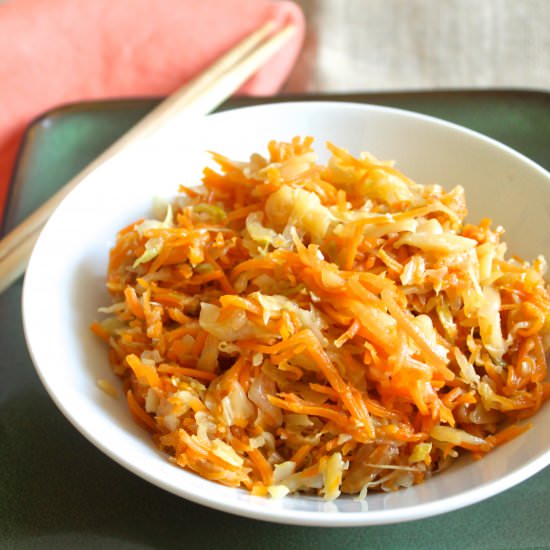 Gingered Cabbage and Carrots