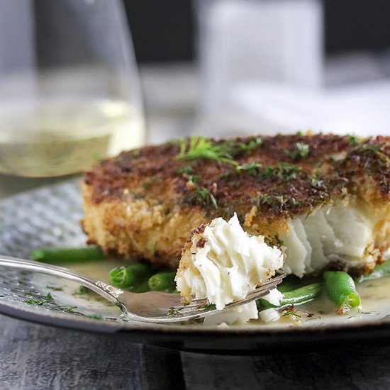 Crusted Halibut with Lemon Butter