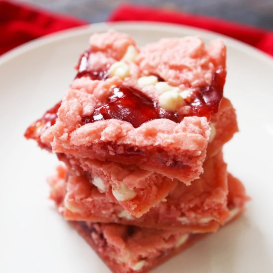 Strawberry Cake Mix Brownies