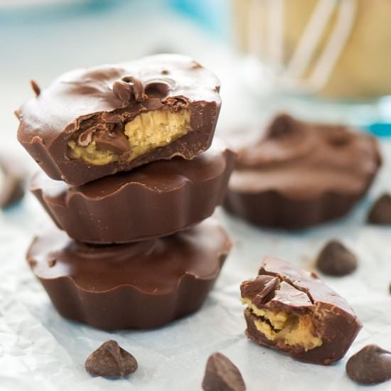 Healthy Cookie Dough Peanut Butter Cups