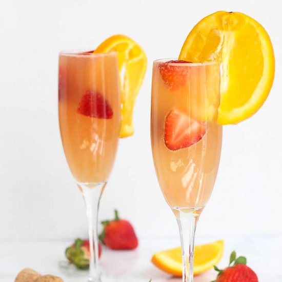 Strawberry Kombucha Mimosa