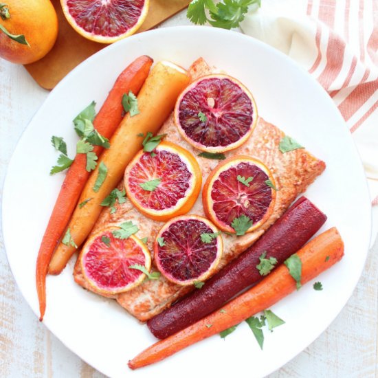 Blood Orange Baked Salmon