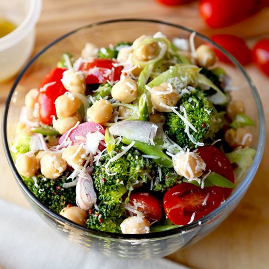 Warm Broccoli and Chickpea Salad