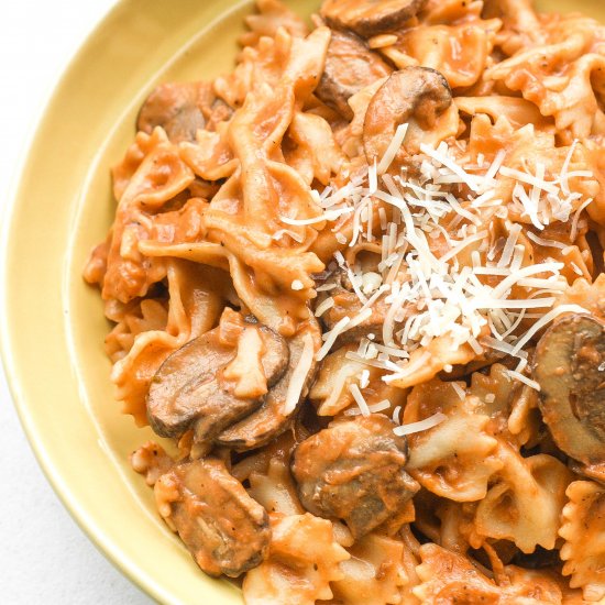 Farfalle Pasta with Mushroom Rosé