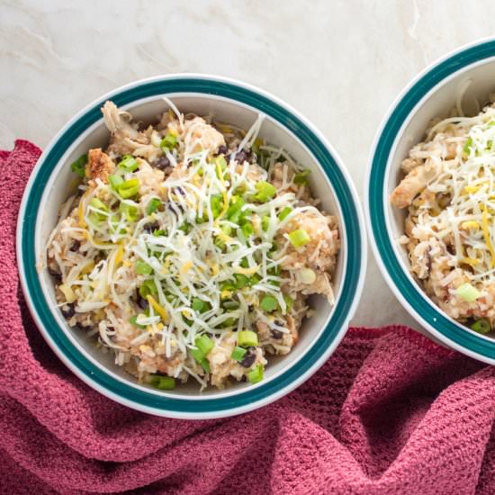 Slow cooker chicken burrito bowl