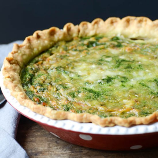 Homemade Spinach Gruyere Quiche