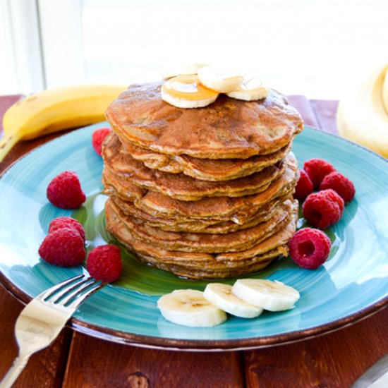 PB & Banana Flour-less Pancakes