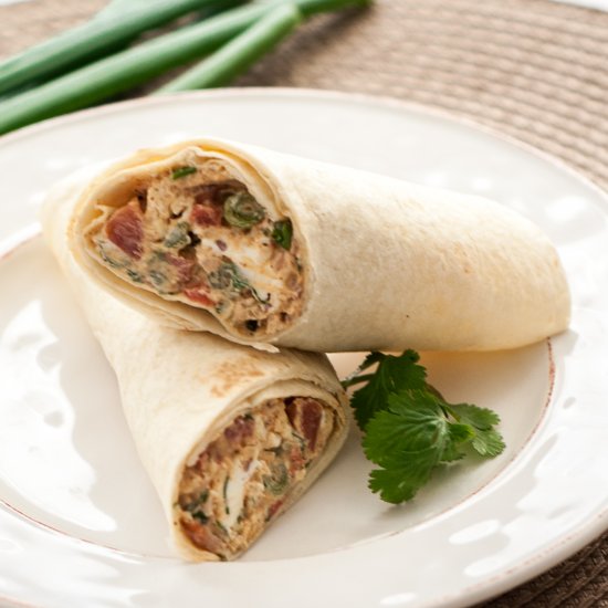 Creamy Rotel Chicken Wraps