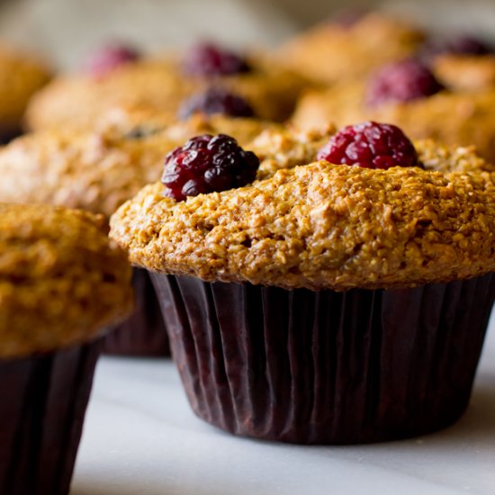 Blackberry Bran Muffins